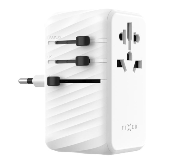FIXED Voyager World Adapter 3xUSB-C/1xUSB GaN 120W bialy - 1342432 - zdjęcie